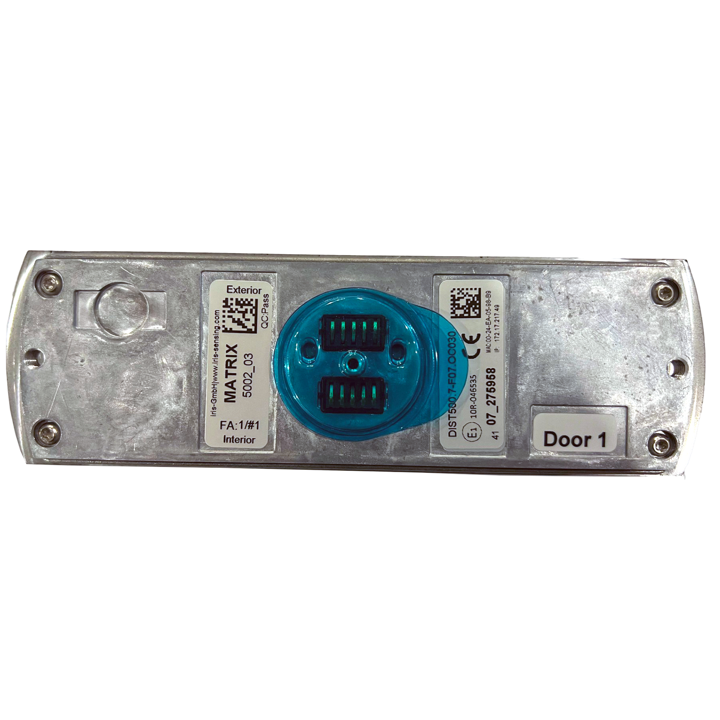 Front Door APC sensor IRMA MATRIX, black RAL 9005, flush mounted version IP 172.17.217.49