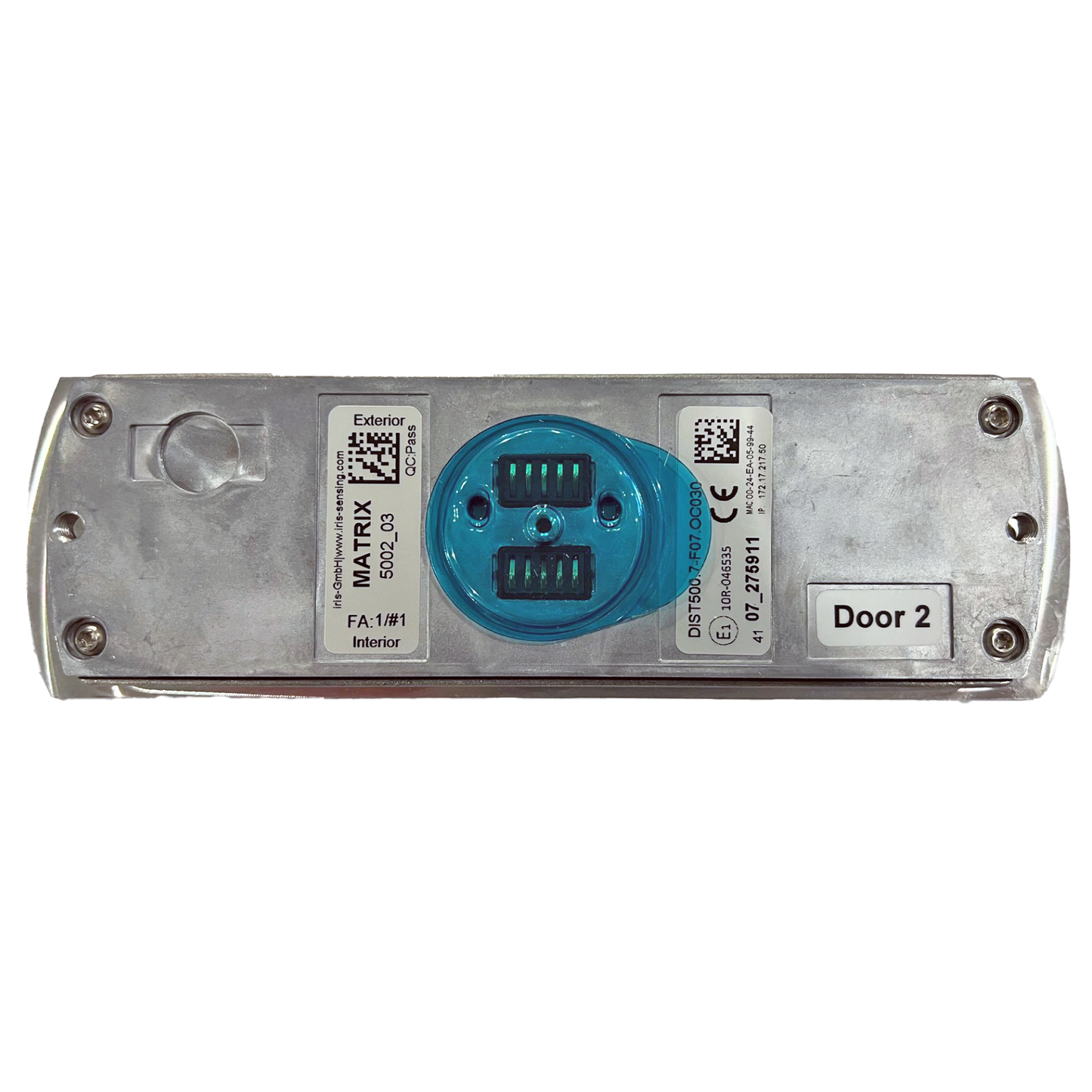 Rear Door APC sensor IRMA MATRIX, black RAL 9005, flush mounted version IP 172.17.217.50