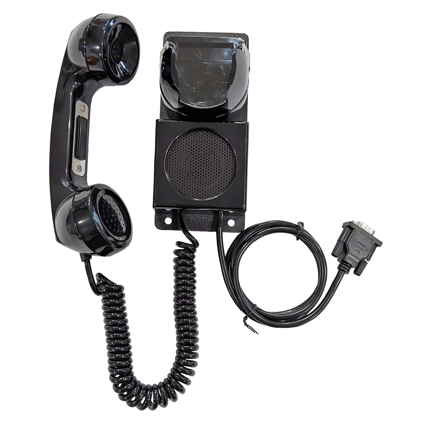 Handset/Speaker/Cradle Assembly, 13721A MIC, w/ 4' extended length coil cord