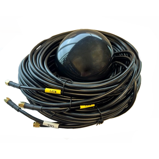 4-in-1 Antenna (2 LTE Cellular MIMO and 2 MIMO Multiband 2.4/5 GHz WiFi)