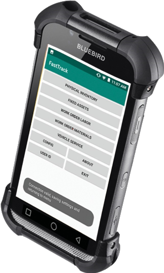 EF501R BlueBird Hand held scanner w/Fast Track android application installed