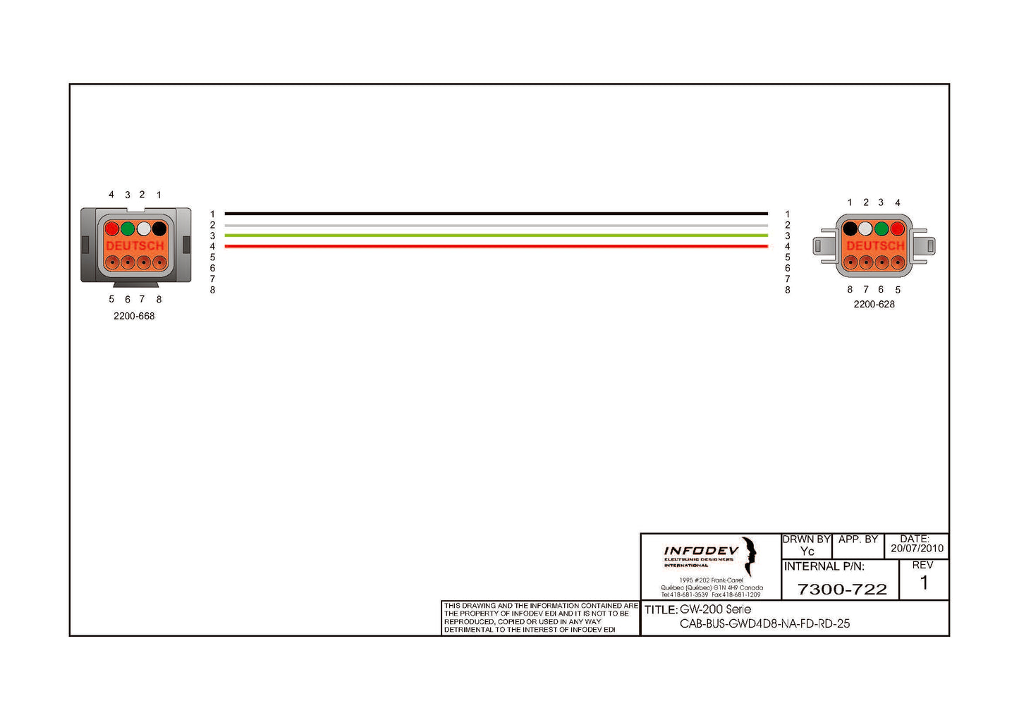Extension Sensor Cable, (25 feet)