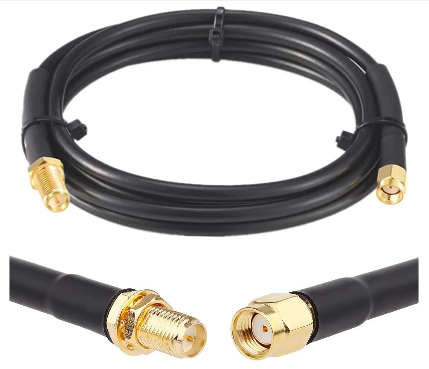 Low Loss WiFi Antenna Extension Cable,RG58 RP-SMA Cable, 3M (10ft)