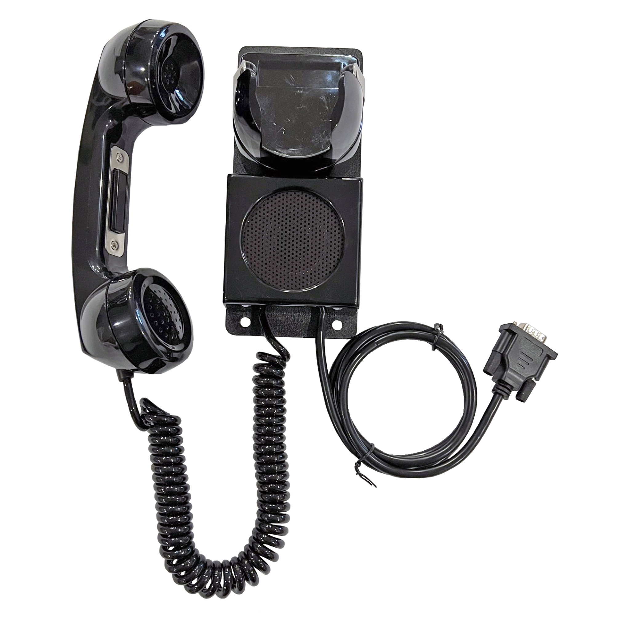 Handset/Speaker/Cradle Assembly, 13721A MIC, w/ 4' extended length coi ...
