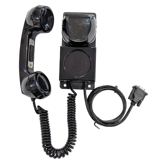 Handset/Speaker/Cradle Assembly, 13721A MIC, w/ 4' extended length coil cord